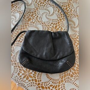 Black leather small Fossil crossbody bag
